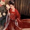 Vintage Volkstanz Damen Chinesischer Stoff Cosplay Robe Kleid Hanfu Outfit Antike Bühnenkostüme