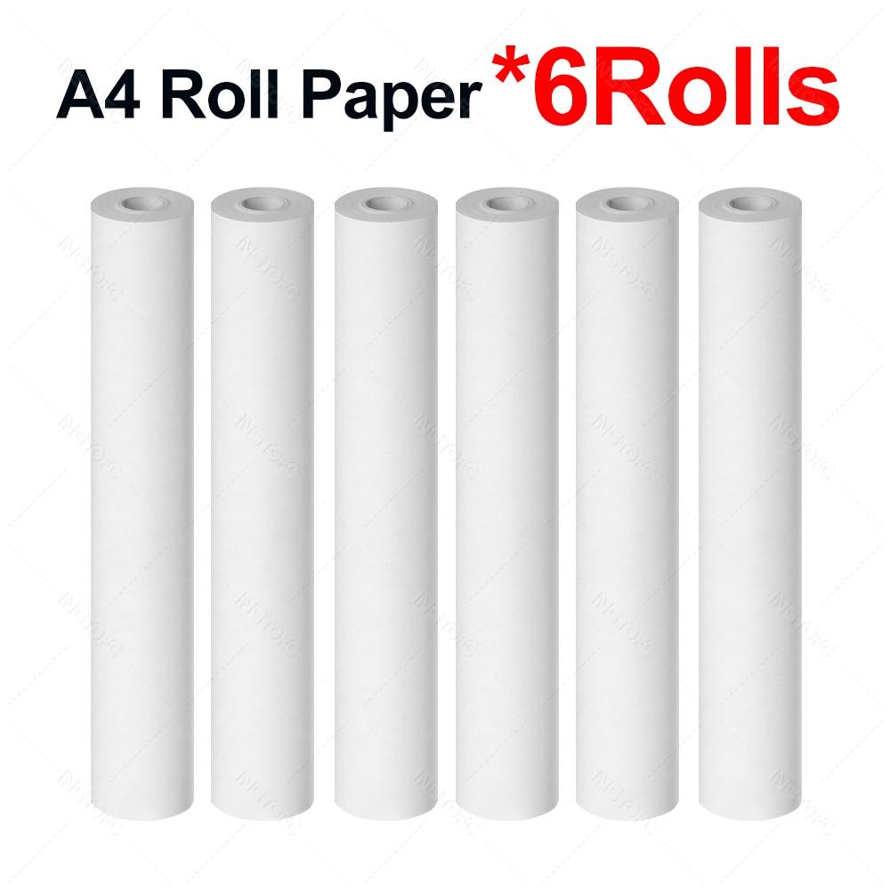 A4 Thermal Paper Rolls 210*30mm&Protective Case Anti Falling Carry Bag with Zipper for A40 Wireless Bluetooth Portable Printer