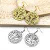 Tree of Life Dangle Pendant Earrings for Women Men Stainless Steel Gold Color Lucky Amulet Earring Gifts Jewelry E8584