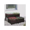 Bac à plantes surélevé - Outsunny - Rotin - 40x40x44cm - Résistant aux intempéries - Brun