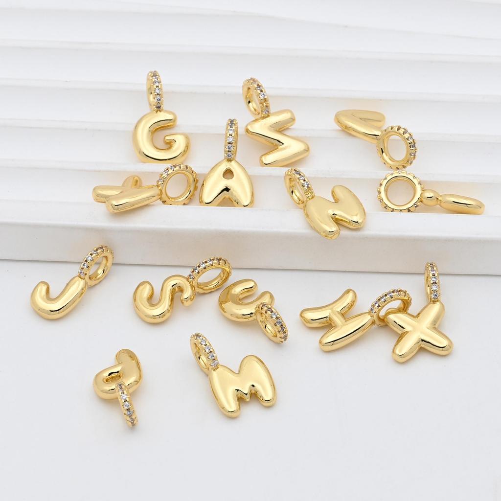Neues Alphabet Blasen Anhänger Halskette & Armband Zubehör (A-Z)