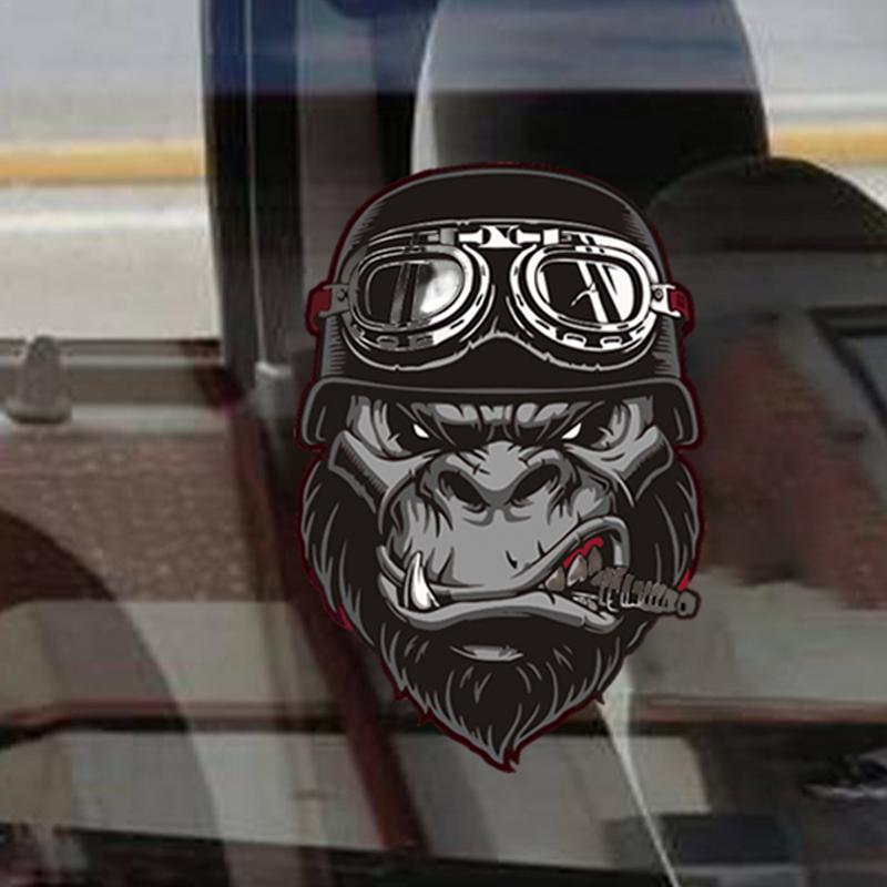 Lustiger Orang-Utan-Aufkleber, brüllender Affe, Orang-Utan-Kopf, Autoaufkleber, brüllender Affe, Kühlschrank, Stoßstange, Aufkleber, Orang-Utan-Kopf, Auto