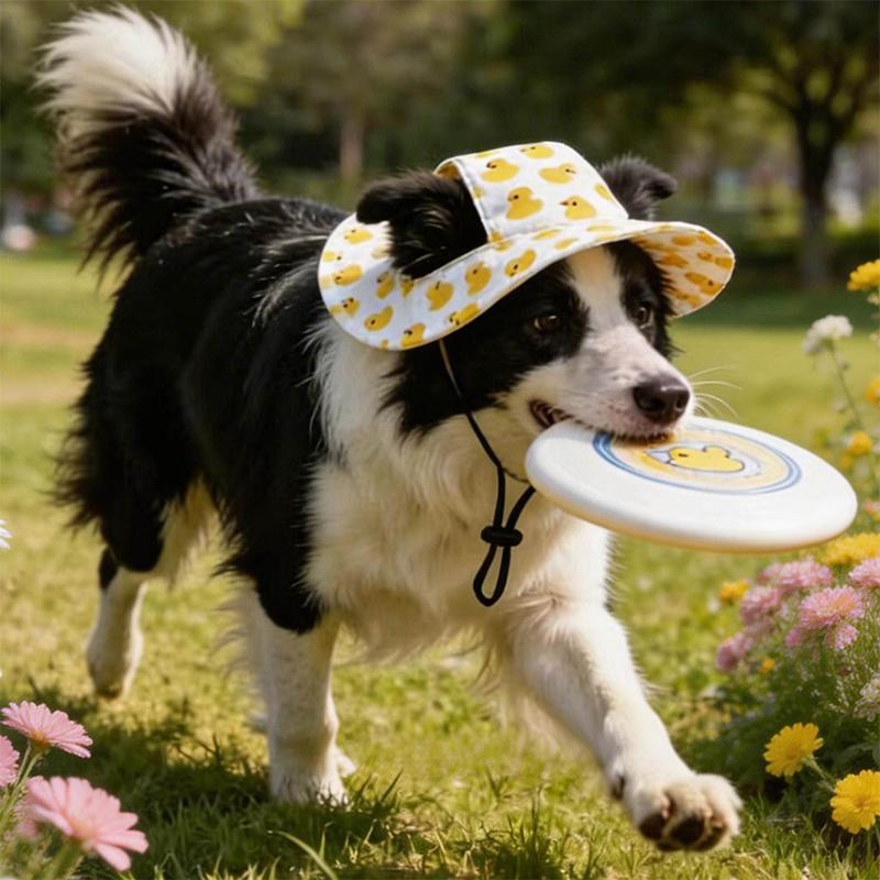 Cappello da Sole Estivo per Gatti con Fori per le Orecchie - Carino Cappellino da Pescatore per Gattini Per Protezione UV Traspirante Cappellino da Sole da Esterno per Gatti