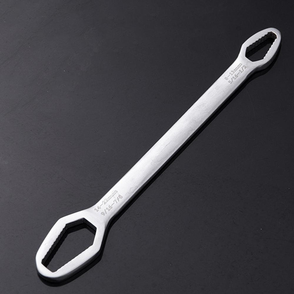 New Multi-purpose 8-22mm Double-Head Self-Tightening Adjustable Torx / Rachet Wrench