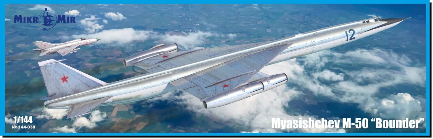 

Micromill Мясищев Бундер Прототип Сверхзвуковой Стратегический Бомбардировщик Пластиковая Модель 1/144 М-50 MKR144-038 (Самолет)