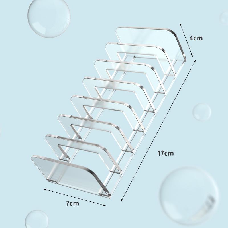 Transparent 7-Grid Desktop Cosmetic Organizer: Eyeshadow, Blush, and Makeup Storage Box