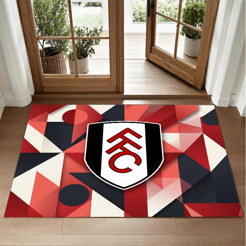 Fulham Voetbal Design Kristalfluweel Tapijt Zacht Decoratief Matje voor Slaapkamer Entree