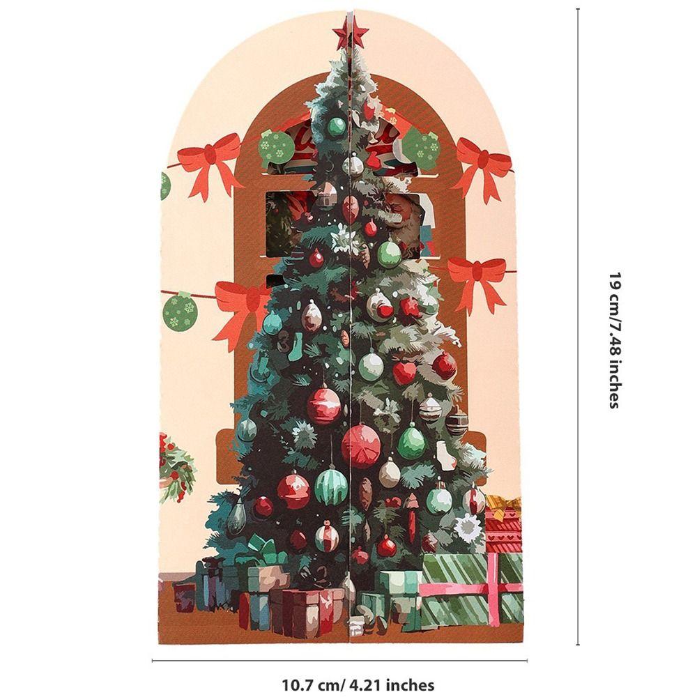 3D Cartoon Christmas Greeting Cards Multicolor 3D Christmas Card  Christmas Season