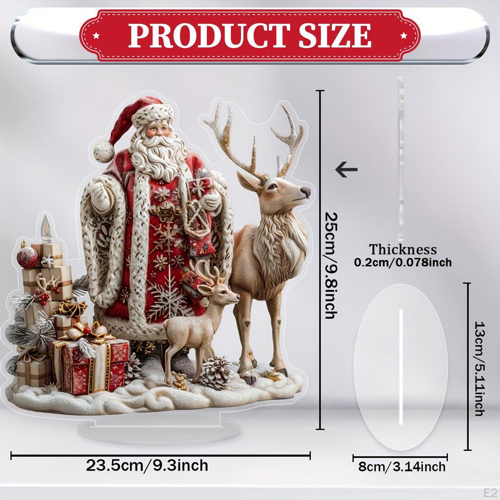 2D Acryl Dekorative Weihnachtsornamente, Sammlerstück Tischdekoration für Wohnzimmer, Schlafzimmer