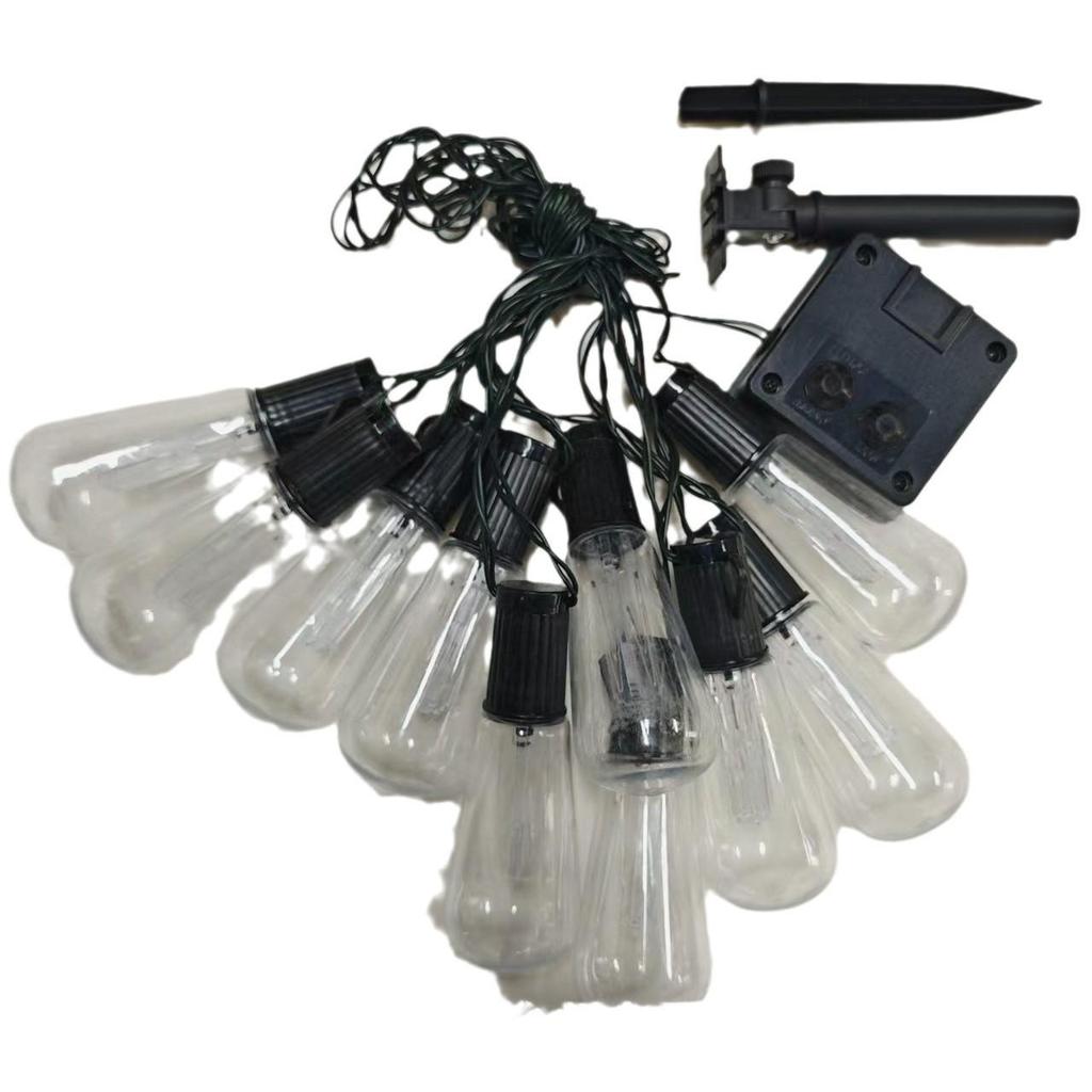 Colorful Solar LED Bubble Bulb String Lights for Outdoor Decor