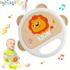 Non-Toxic Delicate Kids Clapping Tambourine Handheld Plastic Tambourine Toy Lion Tambourine Instrument Children Learn