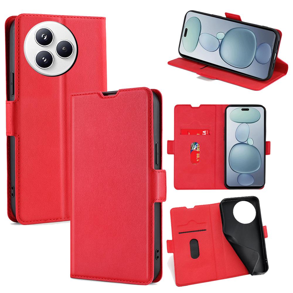 

For Xiaomi Civi 5 Pro 5G Case Card Holder PU Leather Phone Cover Red