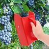 Heavy-Duty Red Plastic Berry Picker with Metallic Comb & Ergonomic Handle 800-900 Capacity Blueberry Rake for Elderberries