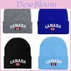 Canada Maple Leaf Knitted Hat With Embroidered Letters For Winter Outdoor Cold Weather Men
