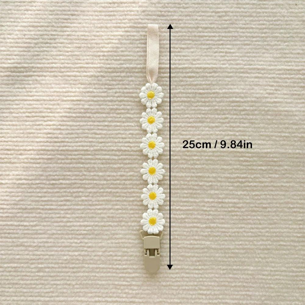 

Baby Pacifier Anti-drop Chain Baby Teeglue Anti-drop Clip Daisy Pacifier Lanyard Molar Stick Clip,Teether Pacifier Accessories белый
