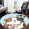 1pc Guinea Pig Office Round Rug, Non-slip, Soft and Durable Office Rug for Interior Decoration, Perfect for Office, Beautiful Decoration yy260323023