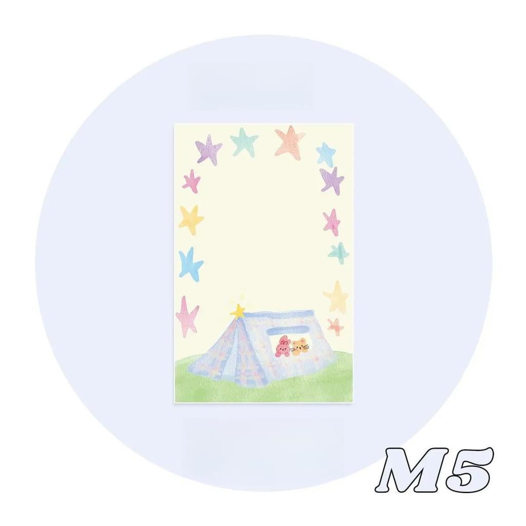 20Pcs Cute Cartoon Colorful Inner Page for M5 Binder Journal Loose-leaf Notebook Scrapbook Kawaii Non-sticky Memo Pad To-do List