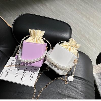 Fashion Girls String Crossbody Bags For Women Small Coin Wallet Box Shoulder Bag Ladies Pearl Tote Hand Bags