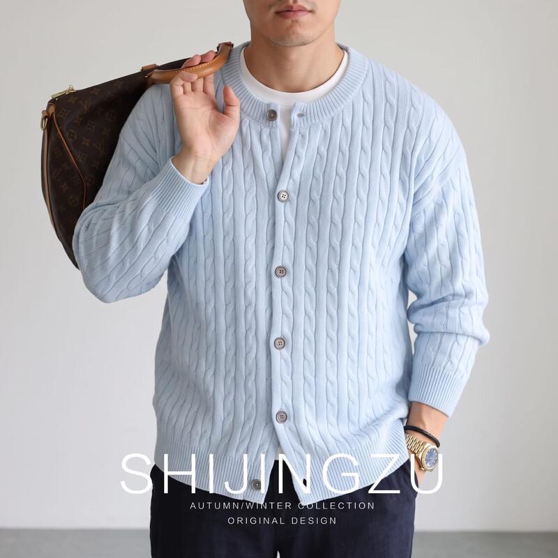 Мужской винтажный кардиган в косу от SHIJINGZU