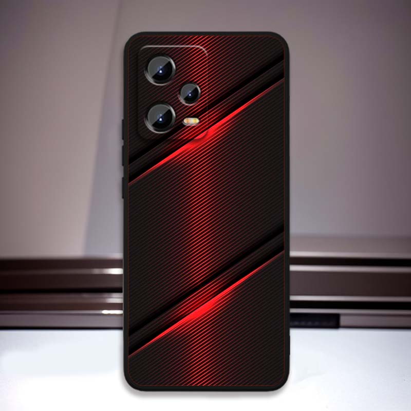 Art colored luminous pattern Phone Case For Xiaomi Redmi Note 15 14 13 12 12S 11E 11 11S Pro Plus 4G 5G Black Soft TPU