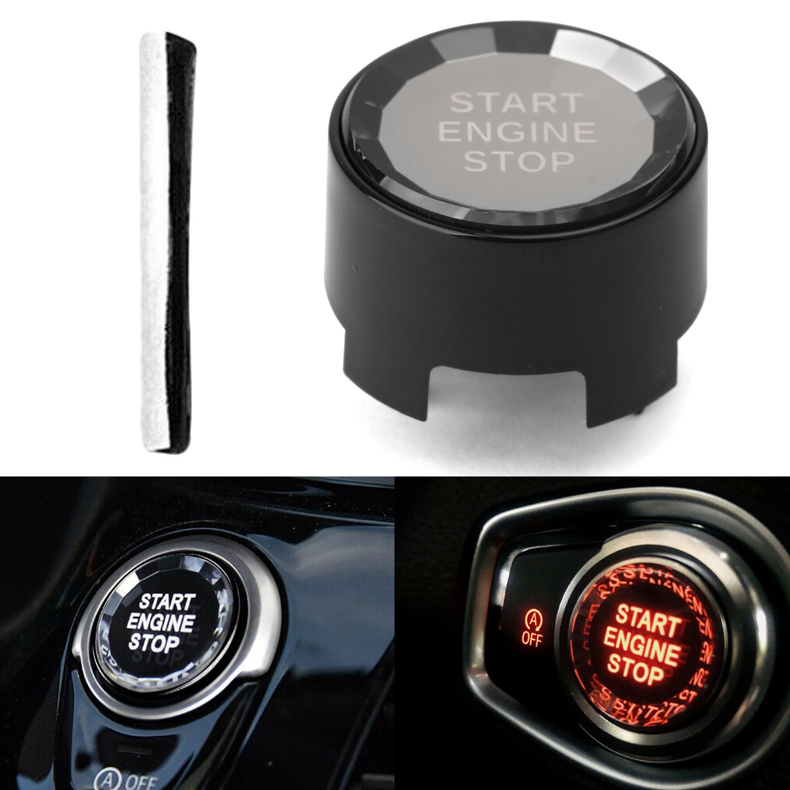 

Black Engine Start Stop Switch Button Cover For BMW F Chassis F30 F10 Crystal