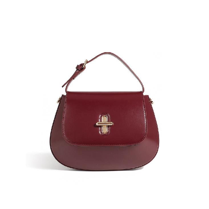 

Niche Versatile Underarm Bag 2025 New Light Luxury Women s Handbag Single Shoulder Bag Capsule Chestnut Genuine Leather Women s Bag вина червоного кольору