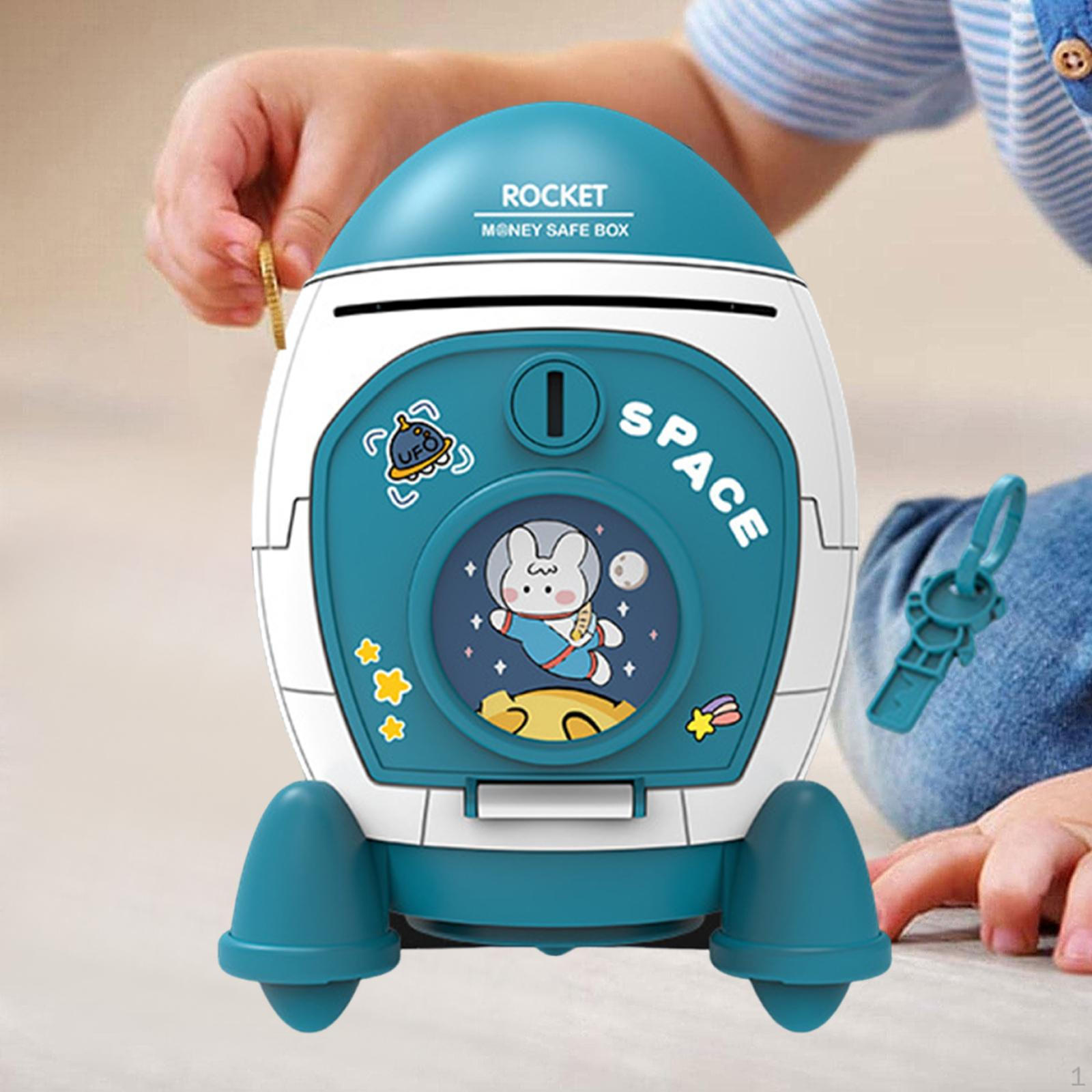 

Piggy Bank for Kids, Educational Accessory, 13 X 19 Cm, Desk Decoration синий