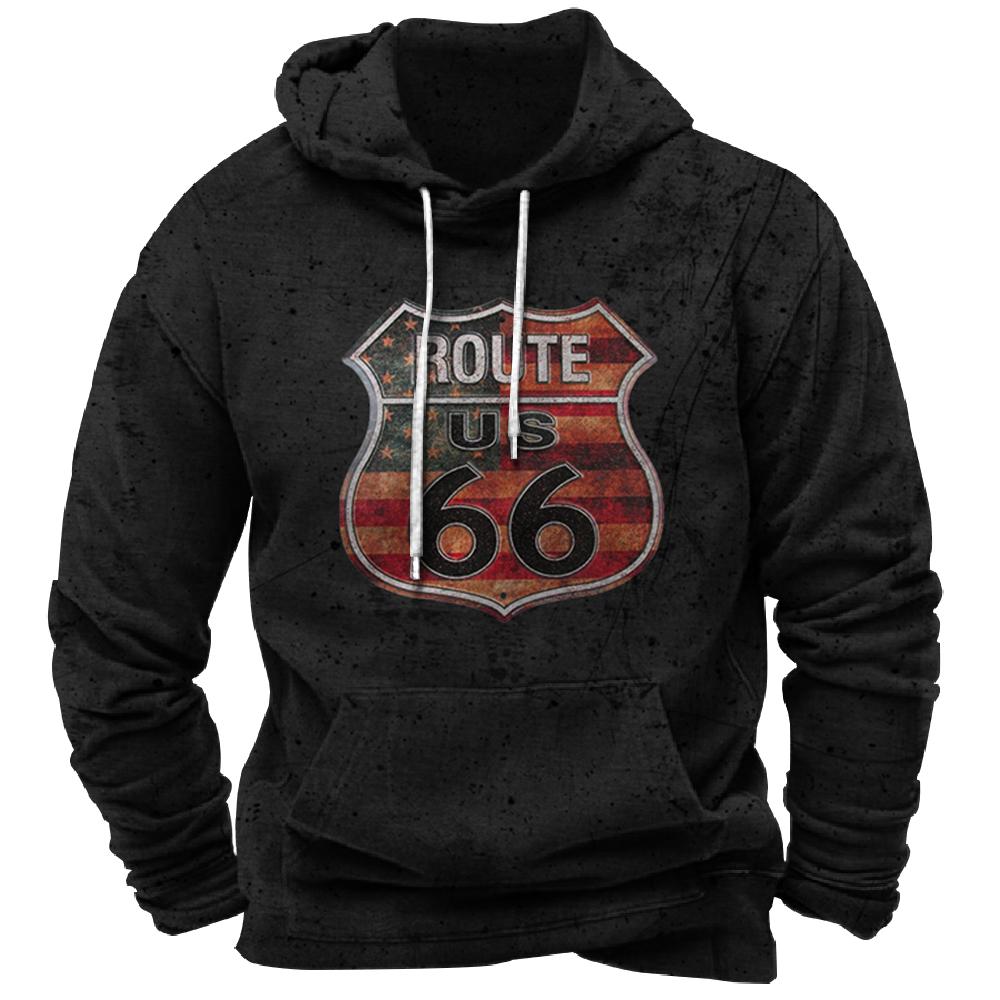 Vintage Hoodie Route 66 3d Print Hoodies Fashion Hoodies Sweatshirts Boy Women Sweats Men's Tracksuits Men Women Clothes Hoodies