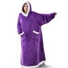 2025 Super Long Flannel Blanket with Sleeves Winter Hoodies Sweatshirt Women Pullover Fleece Giant Bathrobe