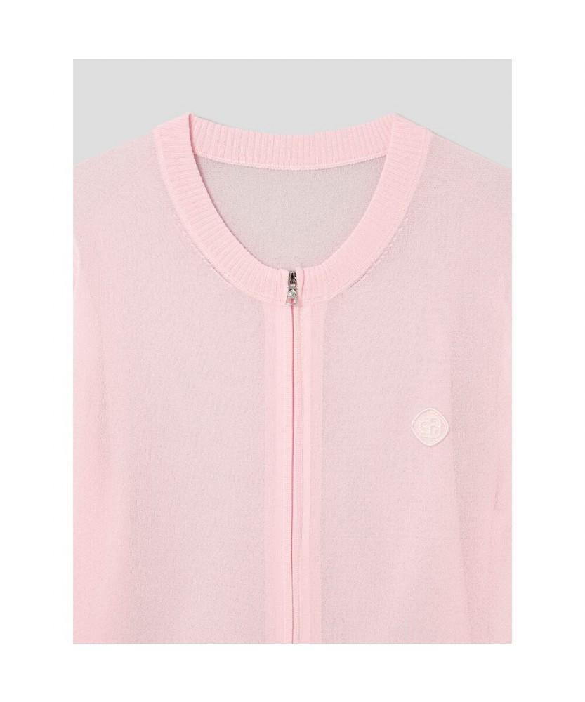Beanpole Golf Women'S Sheer Full-Zip Cardigan - Light Pink