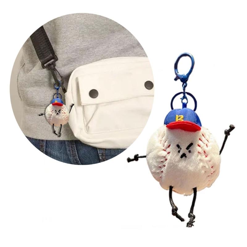 Unique Key Charm Pendant Sports Series Pendant Bag Pendant Keyring Plush Texture Present for Fashionable Lover