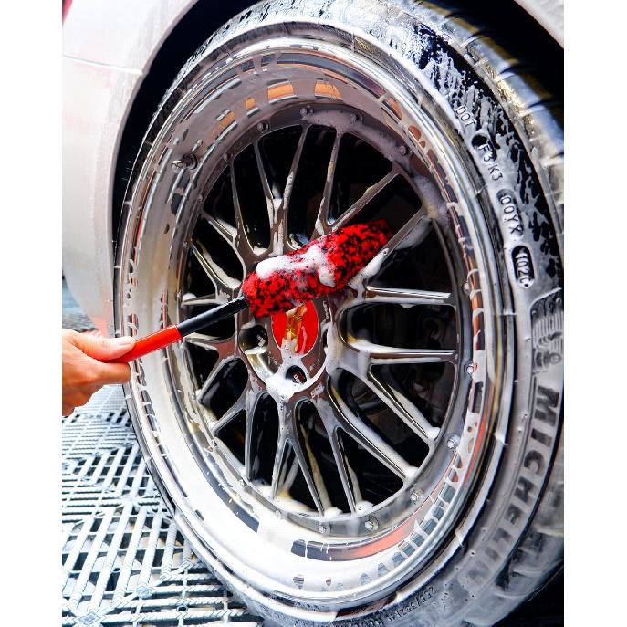 Wheel Brushes For Cleaning Wheels (4 Pro Pack)- 2X Soft Wheel Cleaning Woolies Brush, Detailing Brush And Stiff Tire Brush, Scratch Free Durable Car