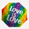 1pc Heart Love is Love Automatic Opening/Closing Umbrella with Foldable Design, Iron Frame Outdoor Umbrella for Fans, Travelers, Daily Use, Gift