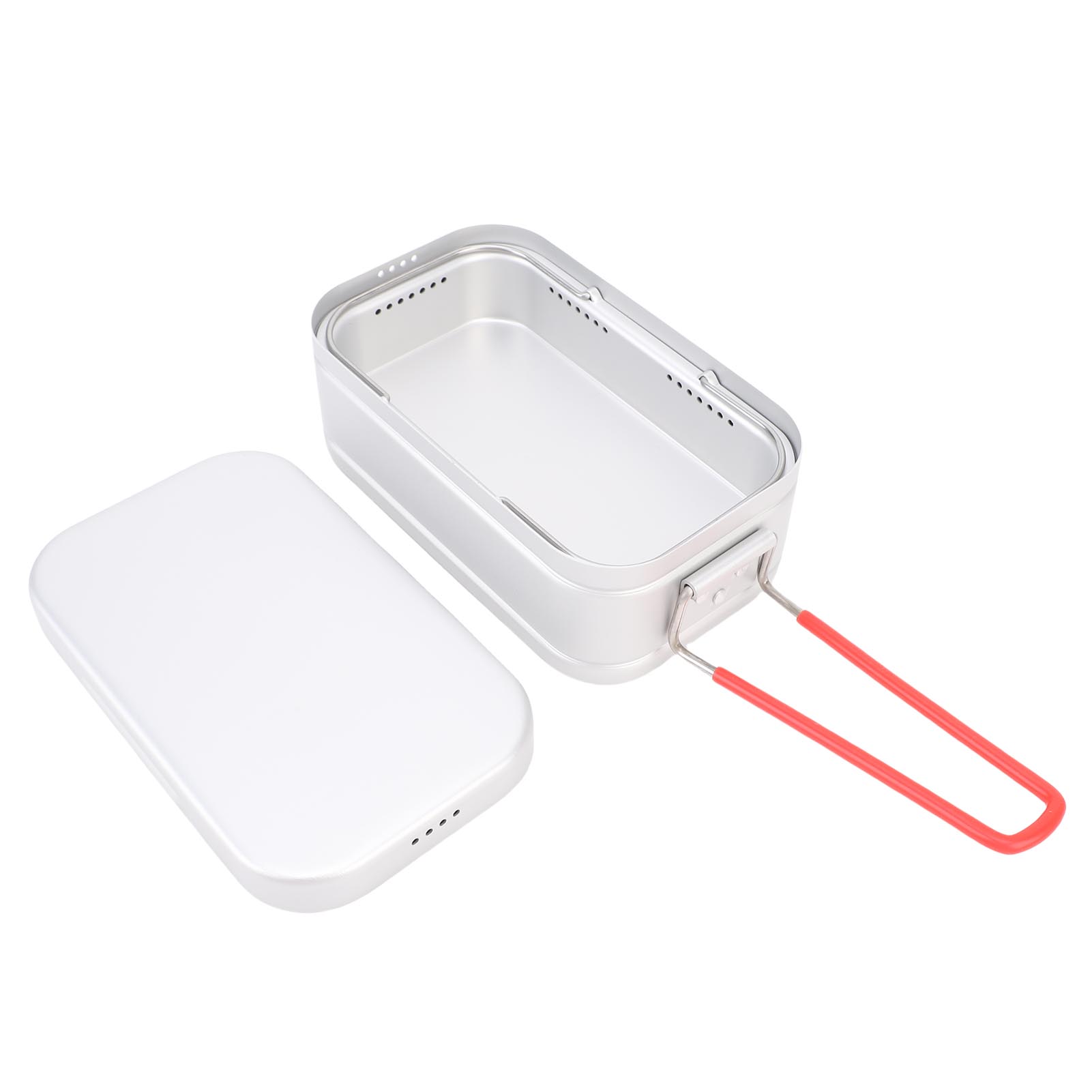 

Походный ланч-бокс из алюминиевого сплава, для варки на пару, портативный, для одного человека, контейнер для еды, ланч-контейнер, поддержка для пеших походов, рыбалки