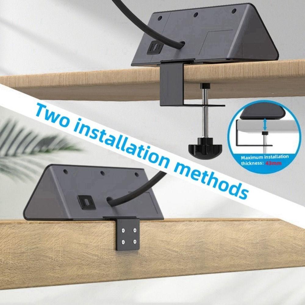 2 Meter Extension Cord Desk Clamp Power Strip PD 20W Power Outlets New Outlet Socket  Office Home