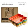 Square PP Snack & Dumpling Plates with Vinegar Dish