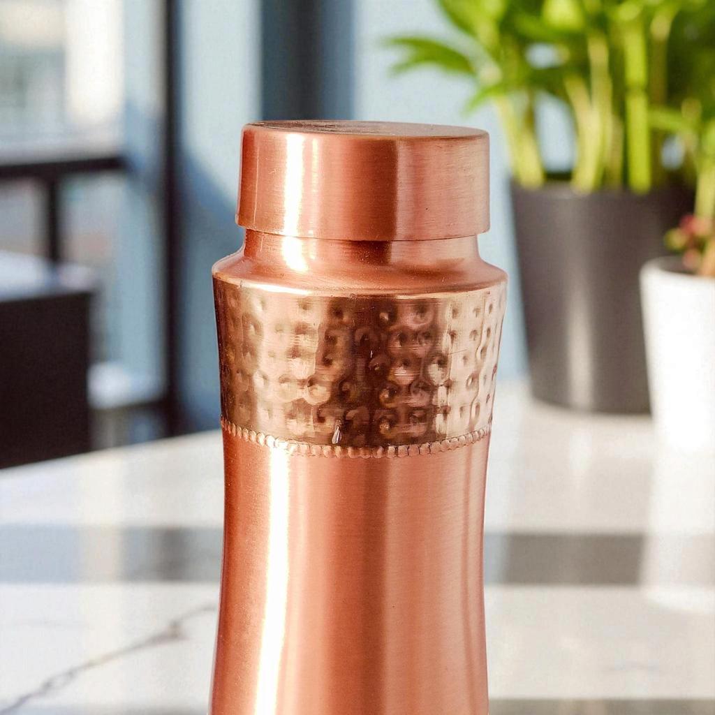 Pure Copper Bottle for Drinking Water – Stylish Ayurvedic Bottle