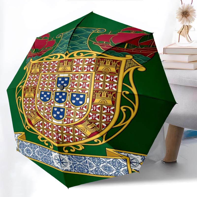 Royal Heraldry Regal Symbols Folding Umbrella Umbrella Durable Light Sun Umbrella Three Folds