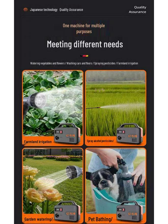 Rechargeable Water Pump for Agricultural and Garden Irrigation Systems