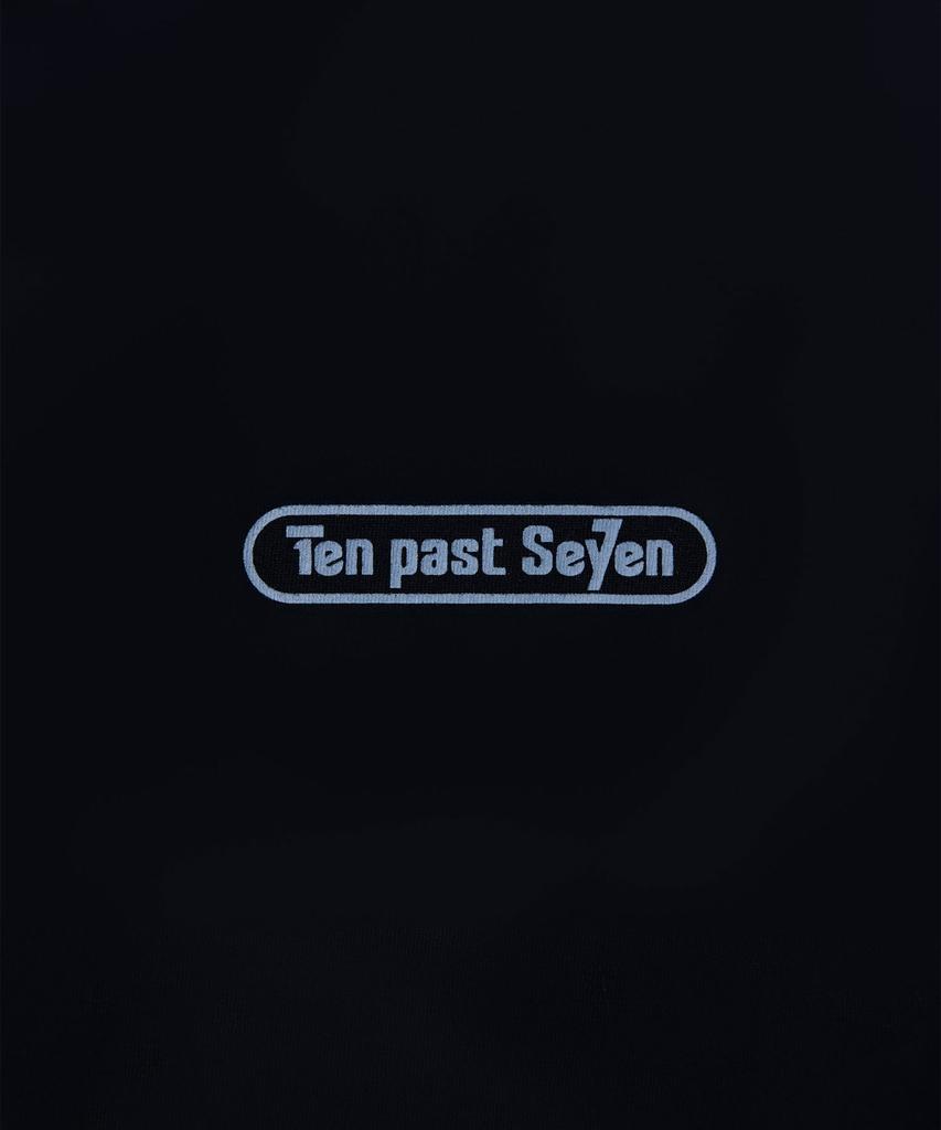 TEN PAST SEVEN Logo Print Long Sleeve T-Shirt - Black