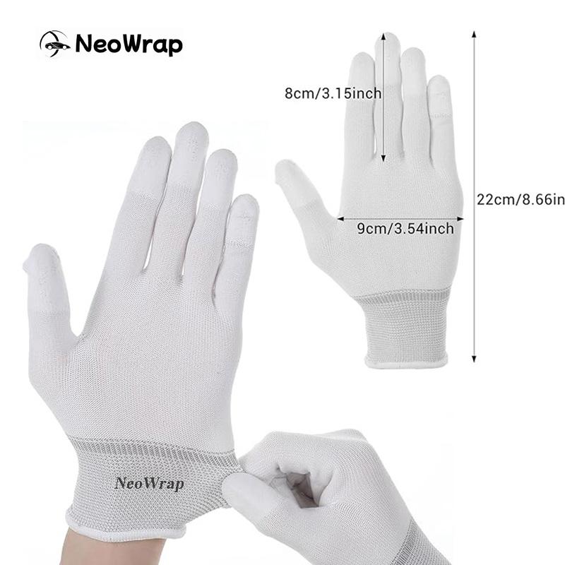 Auto-Vinylfolien-Handschuhe Nylon PU-beschichtete Fingerspitzen Antistatische Handschuhe Staubfreie Fensterfolier-Arbeitshandschuhe Folien-Installationswerkzeuge