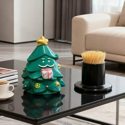 1 buc Cutie Scobitori Crăciun Gospodărie Creativ Recipient Scobitori Borcan Scobitori Găleată Cutie Ață Dentală Depozitare Bețișoare de Bumbac B