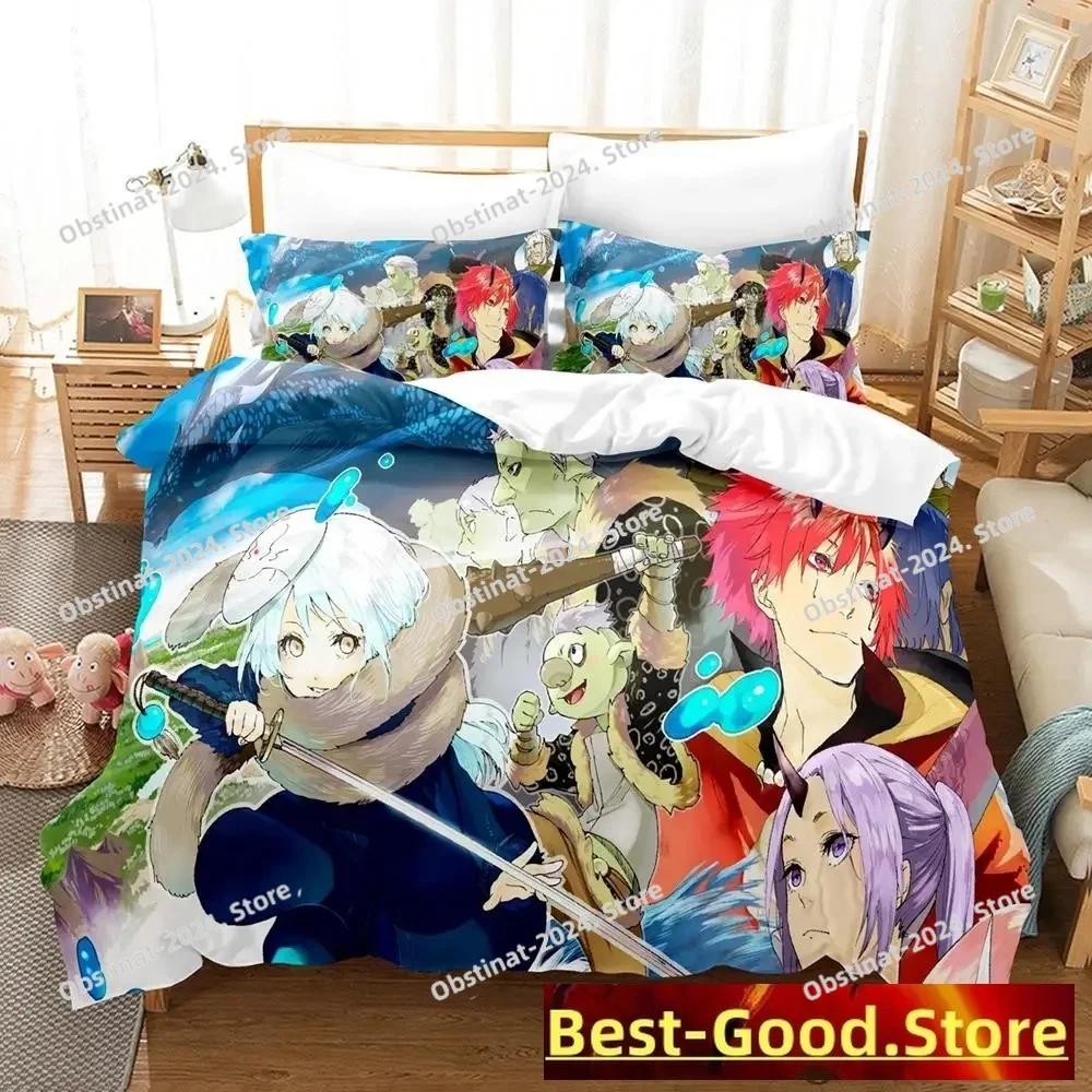 Rimuru Tempest Bedding Set Single Twin Printed Bed Set With Pillowcase Bed Duvet Cover Single Double Queen Super King Size