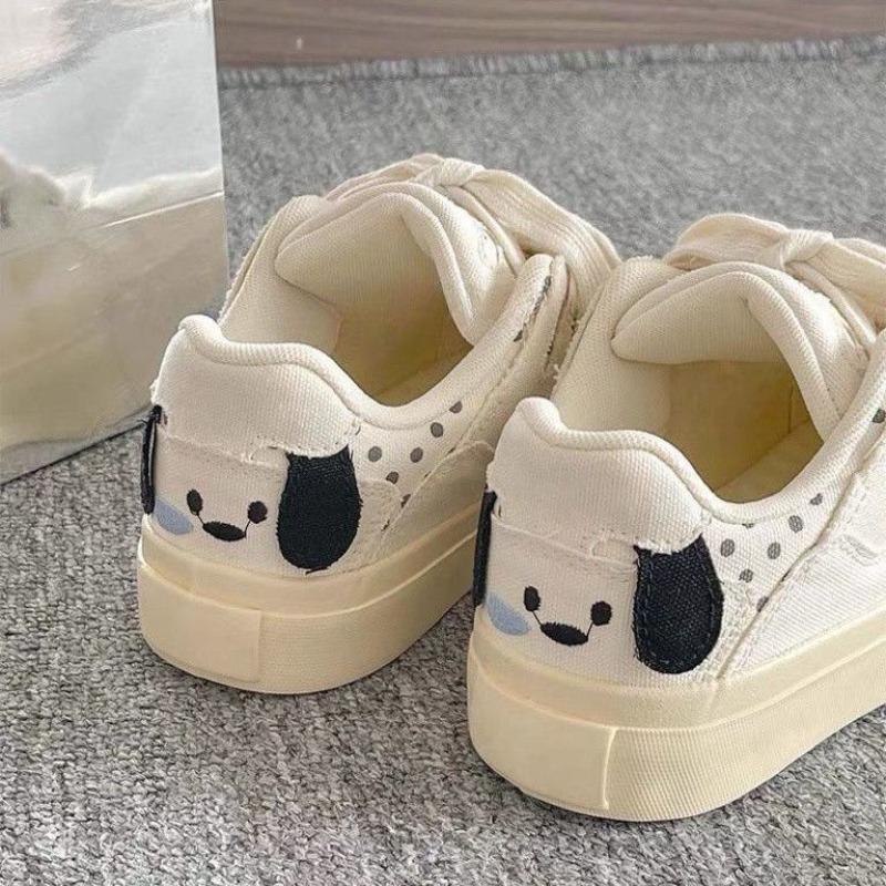 Spring and Summer Platform White Shoes Women's New Casual Board Shoes Women's Shoes Cute Puppy Bread Shoes