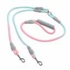1.2cmx0.8M+1.0cmx0.6M Multi Colors Double Dog Leash Lightweight Dual Pet Leash  Outdoor Travel