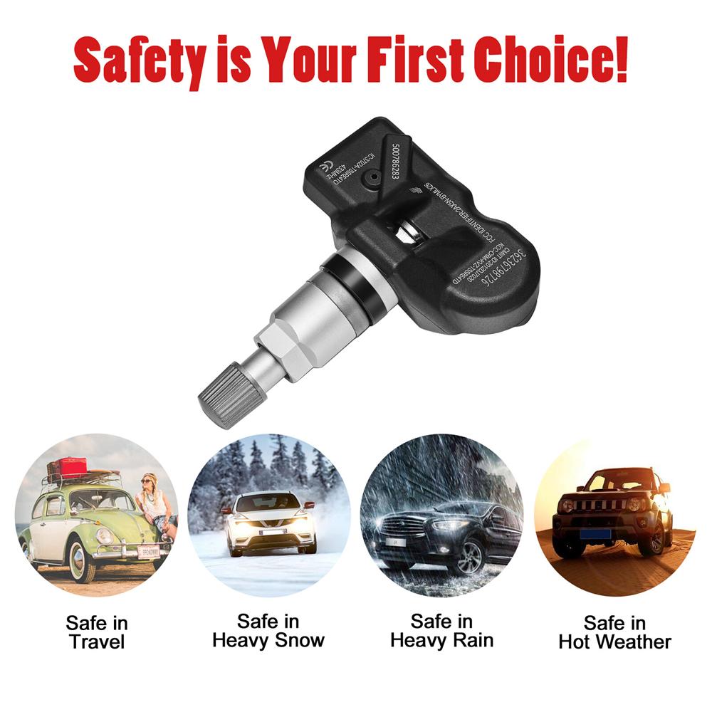 

4X Tire Pressure Monitoring System Tpms Sensor For Bmw 328I 335I 528I 550I 750I 760Li M5 X3 X5 Z4