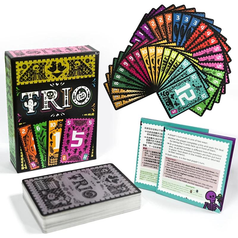 

TRIO Strategy Board Game Card Game Brain Training Activity for Family Party Group Board Fun Game Toys