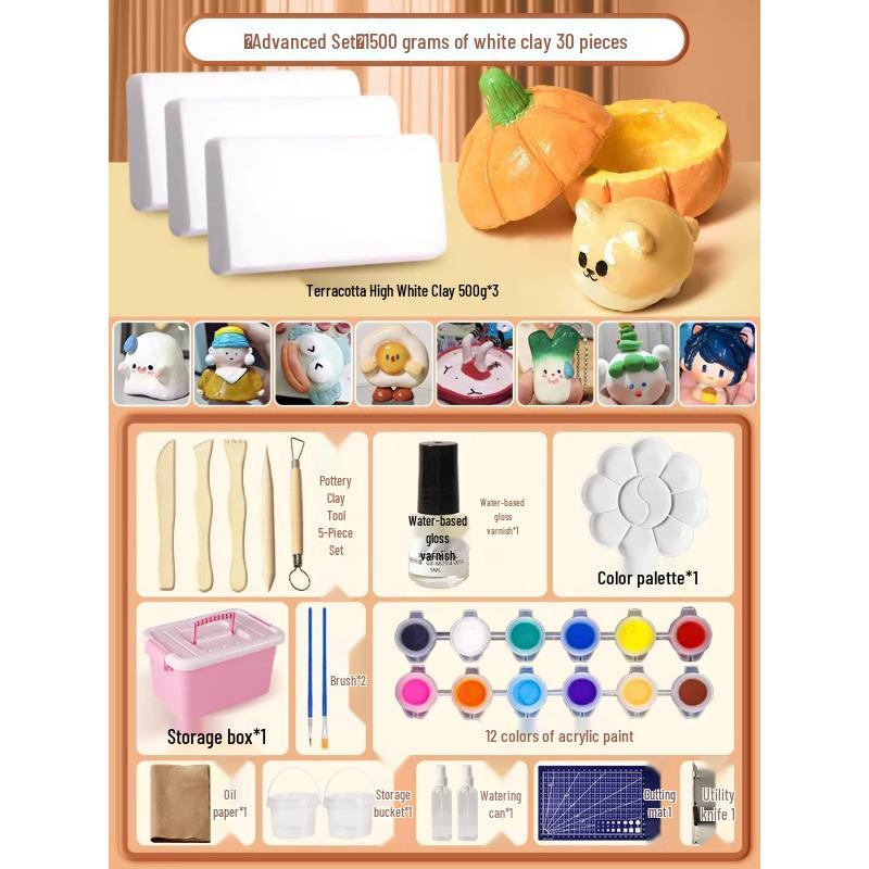 DIY Stone Clay Set: Lightweight Polymer & Colored Plasticine for Handcrafted Projects