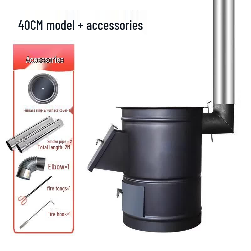 Jundingying Outdoor Wood-Burning Stove with 2M Chimney