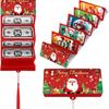 2025 Santa Claus Money Box: Red Envelope with 10 USD Slots for Christmas Surprise Party
